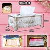 Charmoon Tissue Case with Floral Rose Design, Princess Style, Nordic, Gorgeous, Elegant, Stylish, Gold and Silver, Luxury, Antique Design, Tabletop