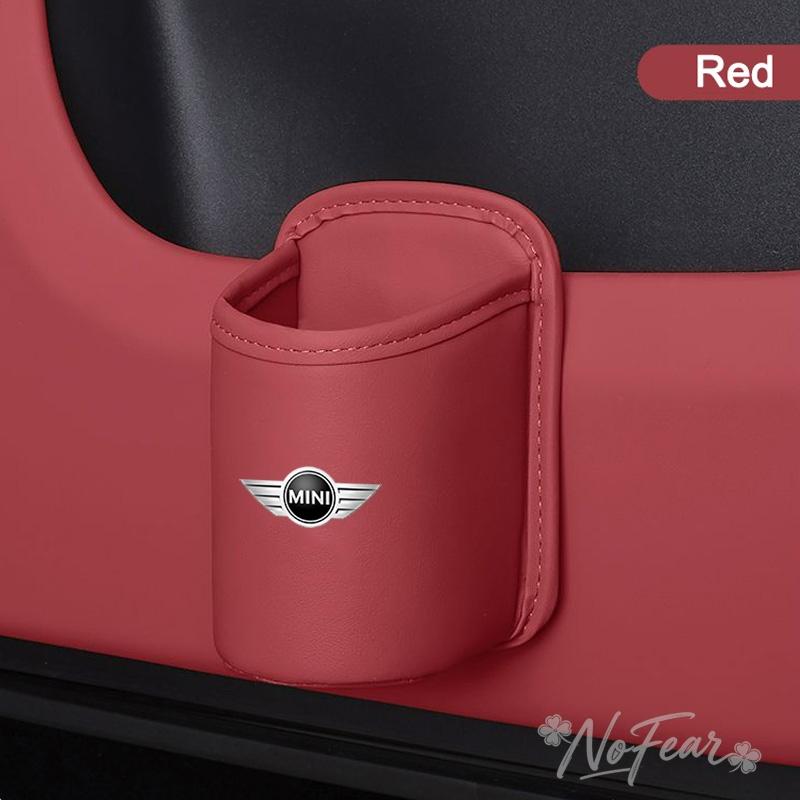 Leather Car Seat Drink Rack Cup Box Accessory For BMW Mini Cooper Countryman Clubman R55 R56 R60 F54 F55 F56 F60 Car Stickers