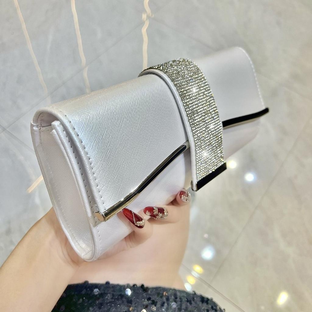 2025 New Luxury Rhinestone Clutch Purse Women Designer Sparkle Evening Bag Bride Wedding Party Prom Handbag for Dresses Gifts