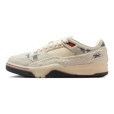 Who Decides War x Air Jordan Flight Court El Mundo es Tu Cancha - Zapatillas para Mujer de Crepé Crema Leche de Coco Varsity-Rojo HQ2958-100