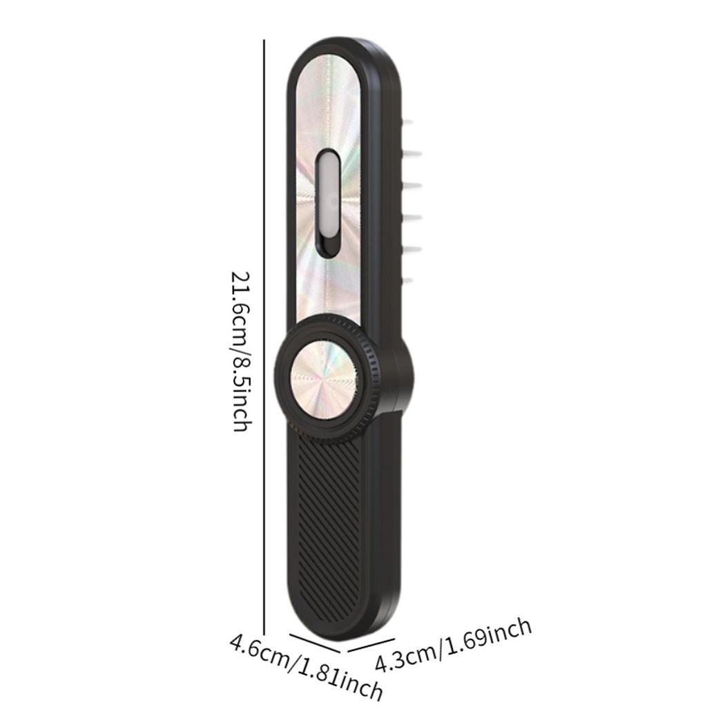 Electric Hair Oil Applicator with Red Blue Light Multifunctional Handheld Scalp Applicator Comb Head Scratcher Massager Brush