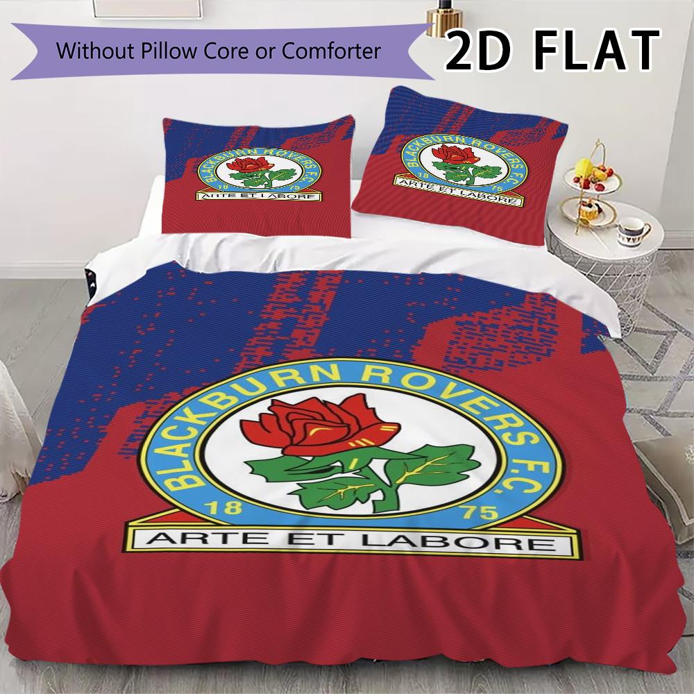 Bristol Rovers fc Pattern Bedding uilt Set uilt Cover Pillowcase Home Decoration Birthday Gift (1 * duvet cover + 2 * pillowcase without core)