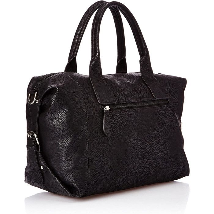 Sac bowling - LE TEMPS DES CERISES - Elegance 6 - Simili cuir grainé - Noir - 31x19x40 cm