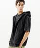 Trillion Division Nylon Hooded Zip-Up Vest (Black)