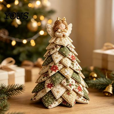 Easy Christmas Sewing Patterns DIY Quilted Fabric Tree Craft Kit, Vintage Patchwork Set Kits for Home Decor Tabletop Decor, Handmade Xmas Project Kids