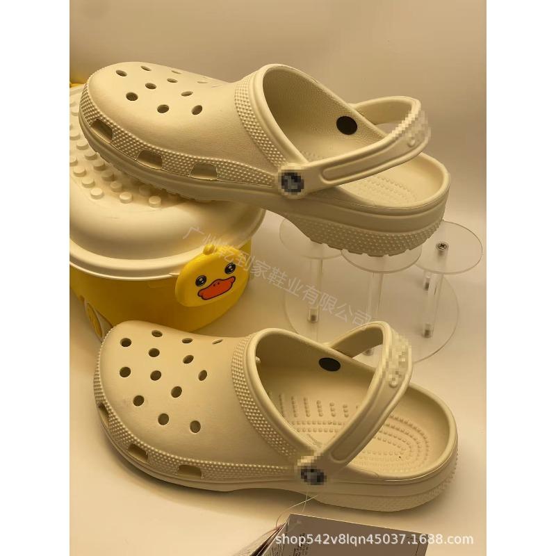 Men's and Women's Beach Shoes Baotou Sandals Outer Wear Couple's Casual Versatile Breathable Hole Shoes Beach Non-slip