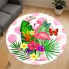1pc Flamingo Tropical Round Chair Mat Office Area Rug - Non-Slip, Floor Mat for Office, Bedroom, Ideal Home Decor Gift C0112007