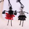 Crystal Doll Pendant Necklace - Ethnic Style for Women