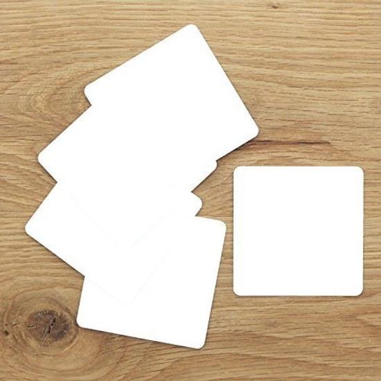 Daikoku Kogyo Coaster White 8.58.5cm Plain Square 100 Pieces Per Pack