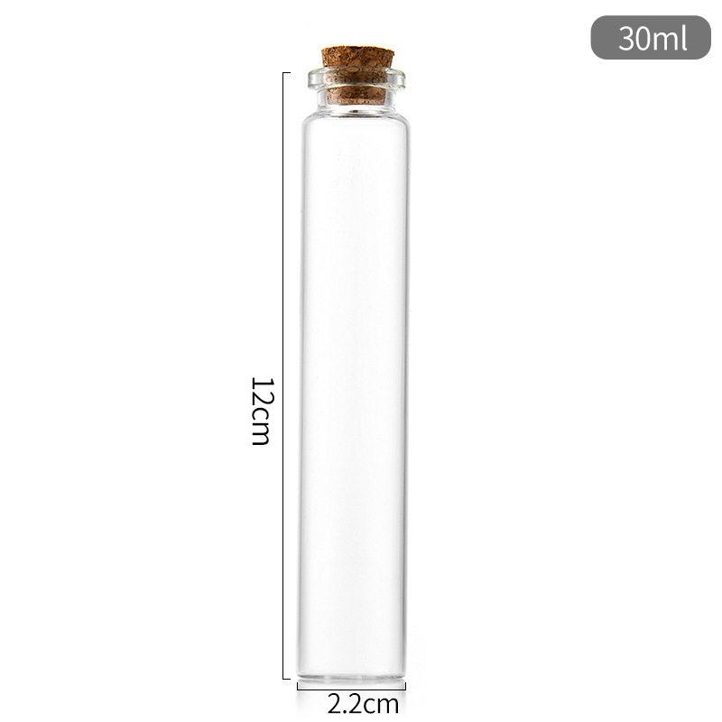 20pcs Handmade DIY Creative Tools Small Capacity Hangable Decorative Vial Cork Lid Stopper Transparent Glass Subpackage Bottle