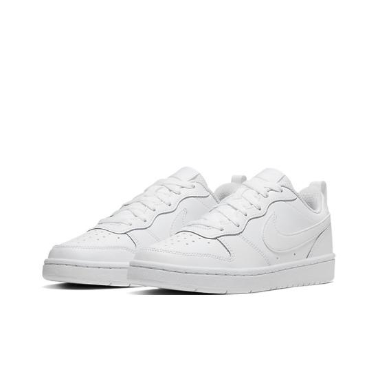 Nike Court Borough Low 2 GS 'Triple White' BQ5448-100 Kids Shoes