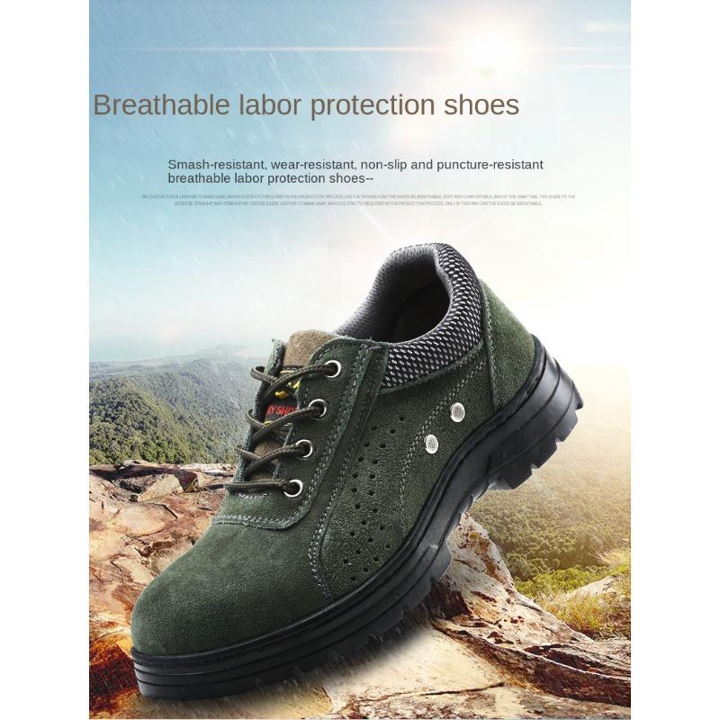 Labor Insurance Shoes, Smash-proof, Puncture-proof, Acid-alkali-resistant, High Temperature-resistant Safety Shoes, Breathable Work Shoes