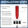 INFINAUTO Car Shift Knob 13cm Universal Gear Shifter Knob 1 Set Aluminum Alloy with 3 Adapters