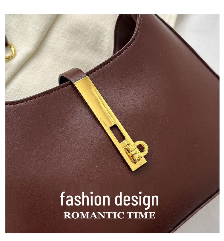 High-End Textured Solid Color Women's Crossbody Bag - Versatile Large Capacity Fashion Shoulder Bag