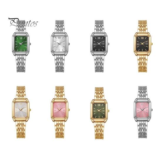 Ladies Watch Light Luxury Style Square Dial Steel Strap Embellishment for Office Party Date Night Women Fashion