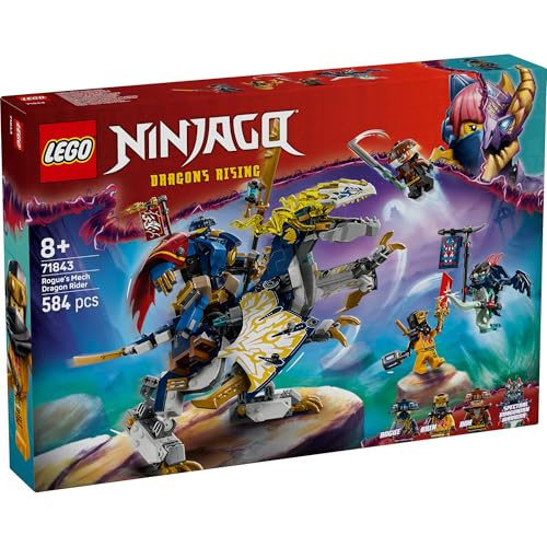 LEGO Ninjago Armure Méca du Cavalier du Dragon Rebelle Jouet, Cadeau d'Anniversaire, Briques de Construction, pour Garçons et Filles, Âges 8, 9 et 10, Élèves du Primaire, Pret