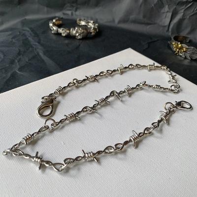 1 st Kedjehalsband Byxor Midja Punkkedja Byxor Herrsmycken Taggtråd Jeans Silverhalsband Herr- och Damsmycke Byxa