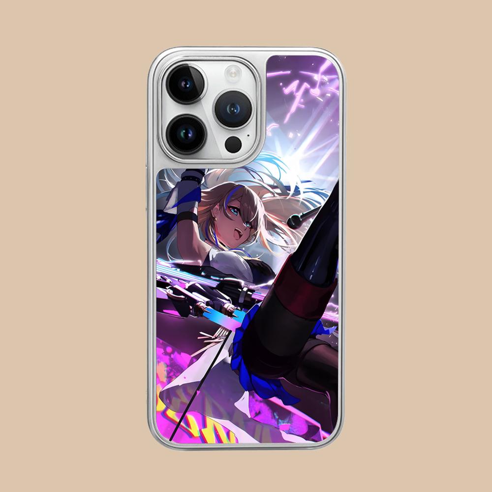 

HSR Serval Silver Plating Mobile Phone Case for iPhone 17 16 15 14 13 12 11 Air Pro Max Plus Colorful Cover iPhone 11