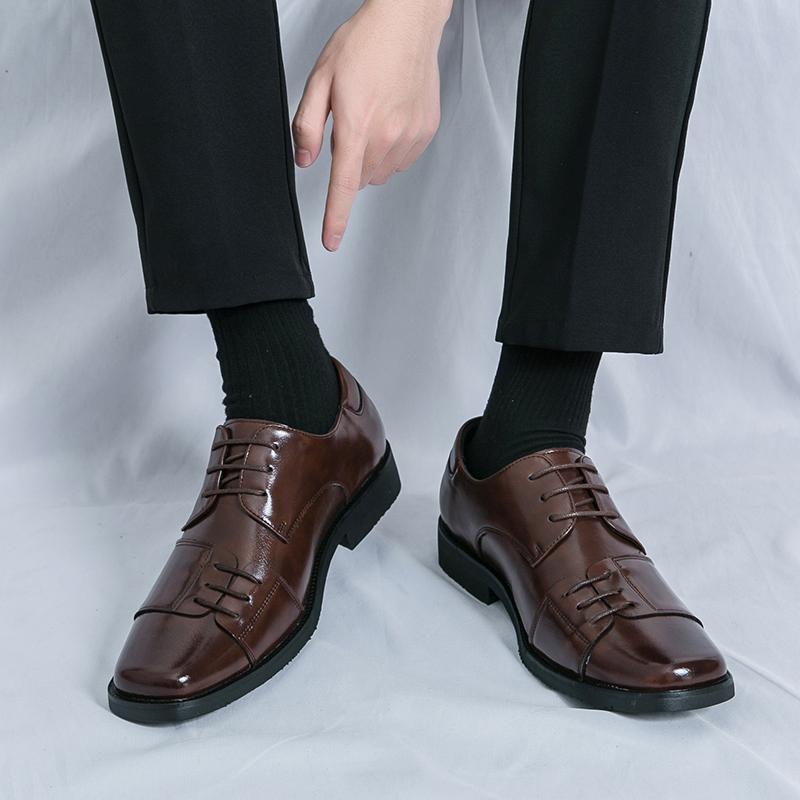 High End Brand Luxury Banquet Dress Shoes Soft Soled Comfortable Loafers Men's Lace Up Office Men's Business Shoes Free Delivery
