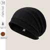 JIUMU Thin Summer Knitted Linen Hat for Men Women, Slouchy Closed Top Cap, Breathable Air Conditioning Sleep Maternity Hat