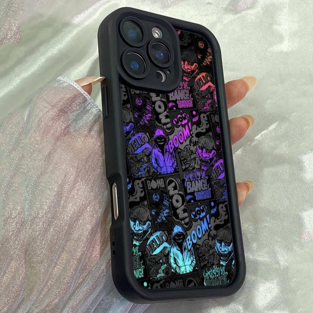 JT273 Grafitti Söt Konst för iPhone 17 16 15 14 13 Pro Max Samsung S26 S25 Ultra A17 A16 A07 A56 A36 Xiaomi 15T Redmi 15c Note 14 13 Mjukt Fodral