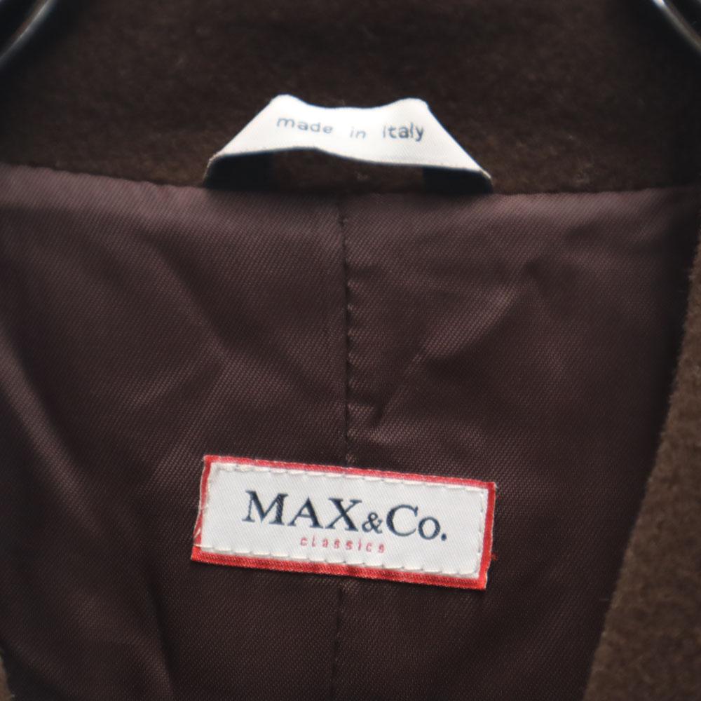 MAX&CO Made In Italy Wool Blend Long Coat 42 Brown Women Used