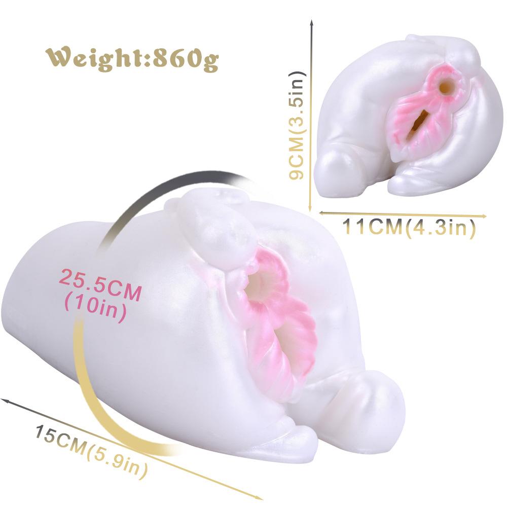 Masturbator für Männer Flugzeug Cup Vibratio Flüssigsilikon Weiß 800g Analoge Tiermodellierung „Weißes Schwein“ Sexspielzeug Penisübung