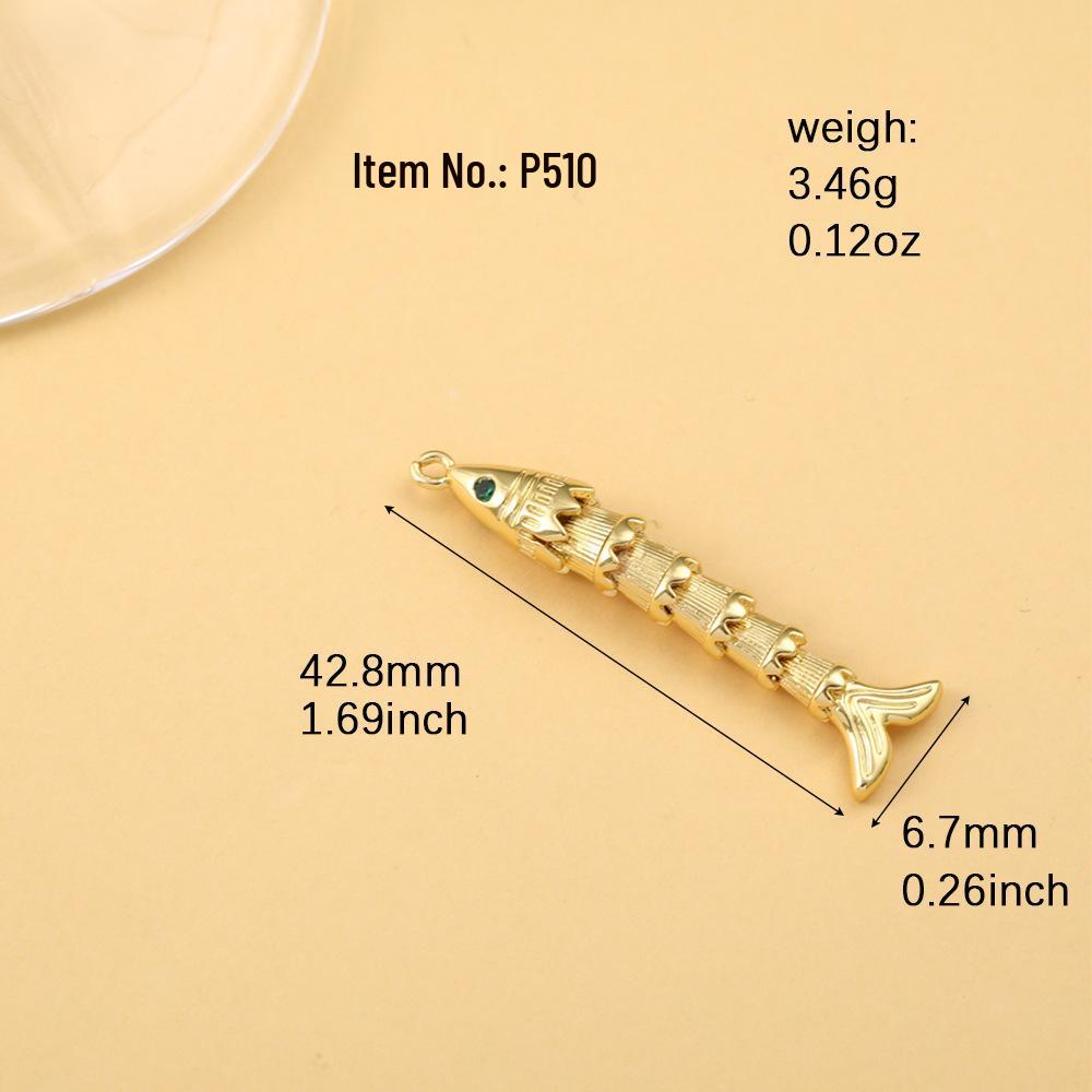 Eleganter vergoldeter Koi-Fisch Anhänger mit Strasssteinen