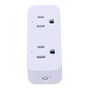 Smart WiFi Plug Dual Outlets 10A Voice Remote Control Socket Timer 2.4GHz Wireless Connection