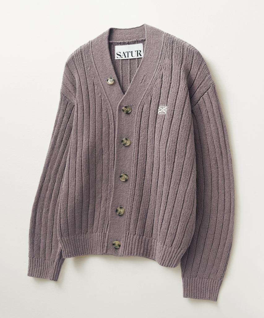 Seteo Faro Oversized Boucle Cardigan Vintage Purple (Type C)