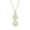 Gold-Plated S925 Sterling Silver Hetian Jade Christmas Tree Necklace for Women - Fashionable Clavicle Chain Jewelry Gift