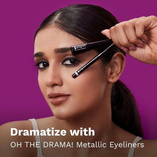 Pilgrim Black Mischief Kajal Verwischfest & Wasserfest Ein Strich Mattes Finish Hält Bis Zu 12 Stunden | Kajal für Frauen | Langanhaltendes Augen-Make-up |