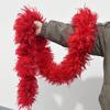 DIY Fluffy Red Chicken Feather Boa Scarf 2Meter Rooster Feathers Shawl for Wedding Carnival Party Dress Decoration Costume Accessory