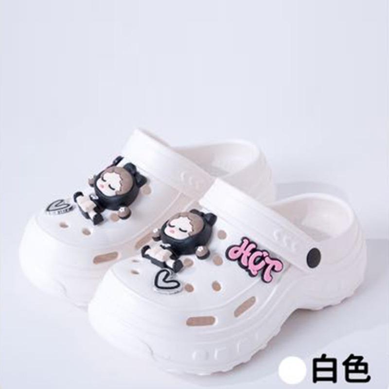 New thick-soled slippers women wear non-slip and wear-resistant cute cartoon eva slippers hole shoes wholesale