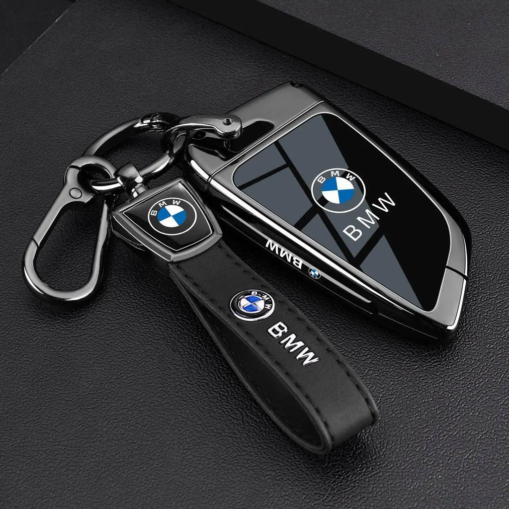 AJGX7 Aluminum Car Key Cover Case for BMW X1 X3 X5 X6 X7 1 3 5 6 7 Series G20 G30 G11 F15 F16 G01 G02 Protective Shell for Remote Key