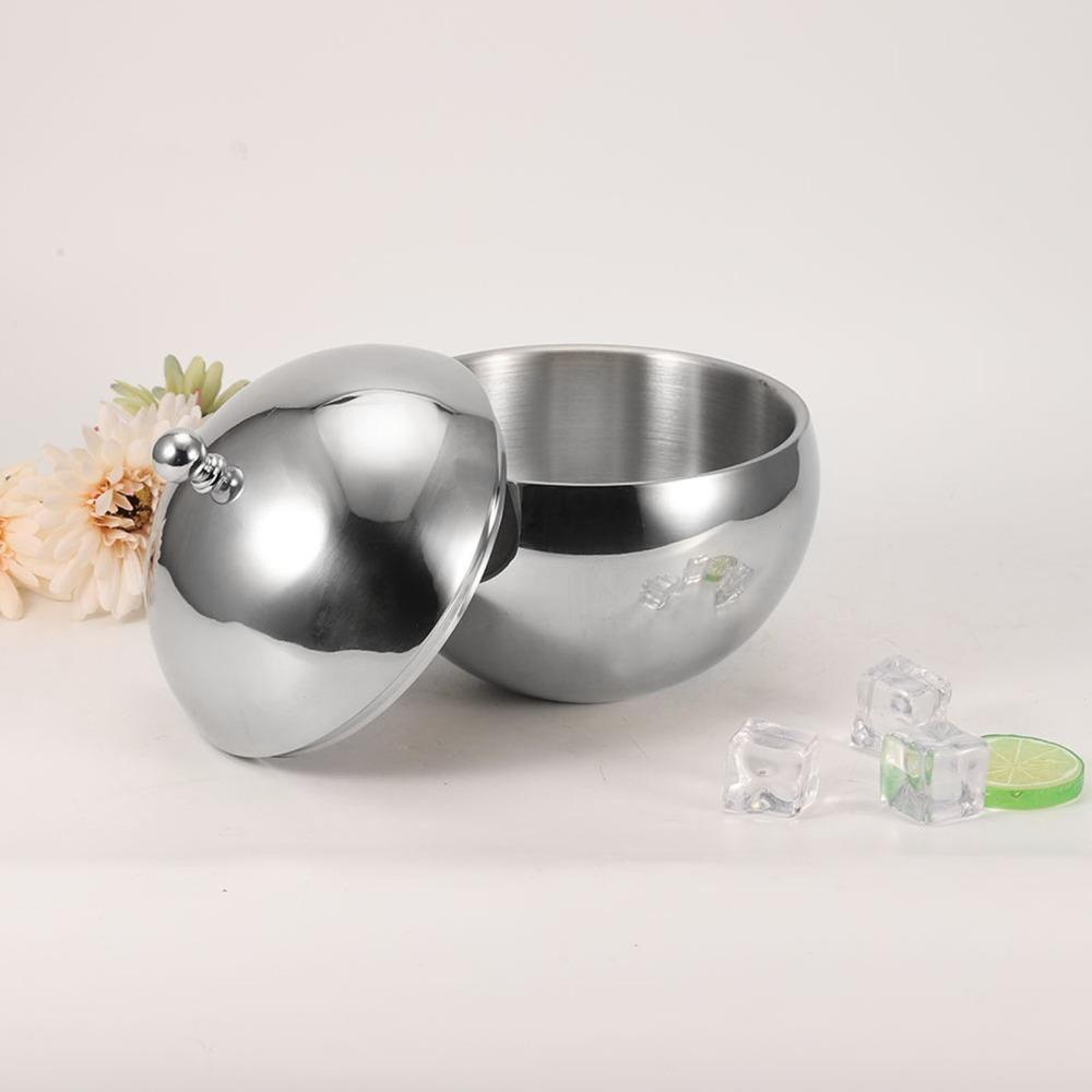 Stainless Steel Stainless Steel Ice Bucket With Lid Champagne Barrel Wedding Parties