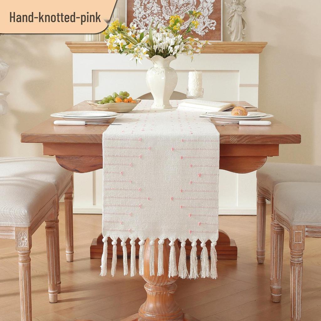 American Luxury Tassel Table Runner and Tea Mat Cover