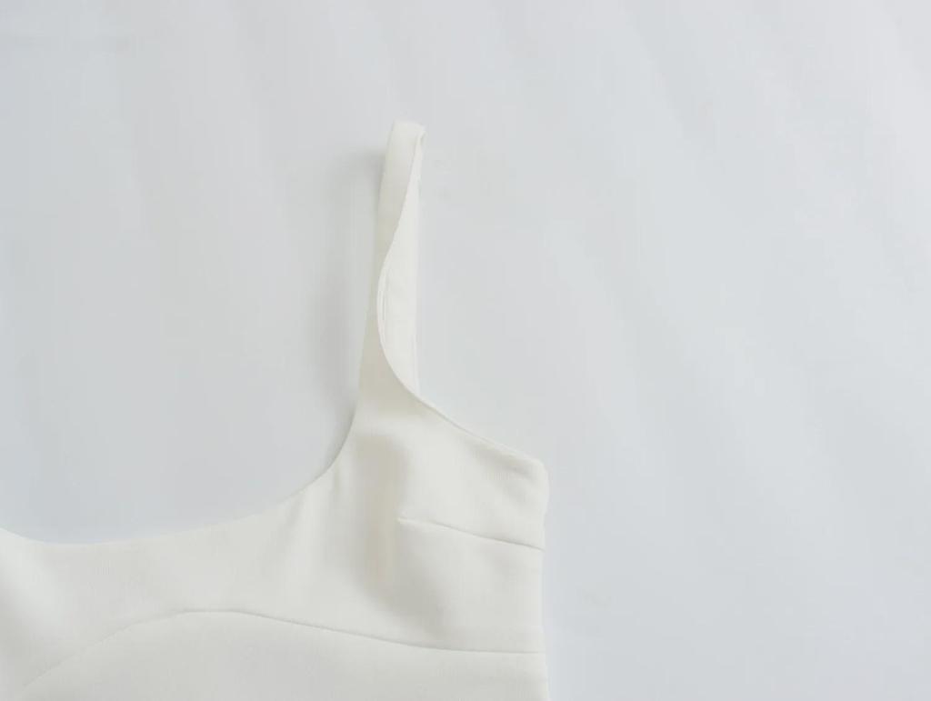 2024 Women's Spring Festival Sleeveless Fitted Mid-Length Dress - BB4-375 (White/Black)