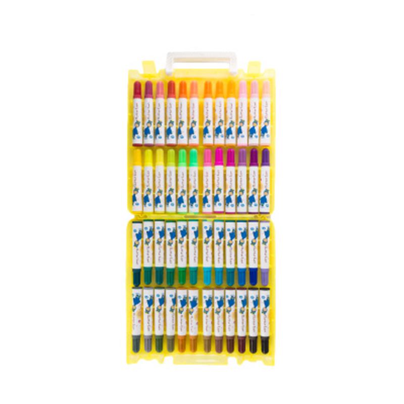 

Taiwan Lion Children s 48-Color Watercolor Brush Pens Set with Thick Tips Colored