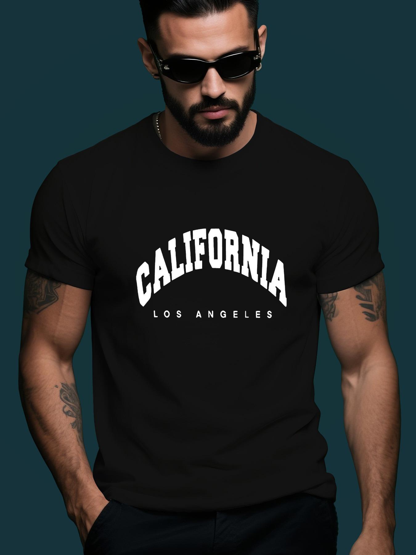 California Trendy Streetwear Summer Casual Crew Neck Shor... XXXL