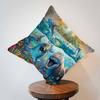 Ocean World Shark Area Pillow Covers Cartoon Sofa Decorative Home Double-Sided Printing Short Plush Cute Cushion Cover