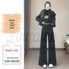 2026 Autumn/Winter High-Waisted Velvet Wool Flare Pants - Women's Floor-Length Casual Style