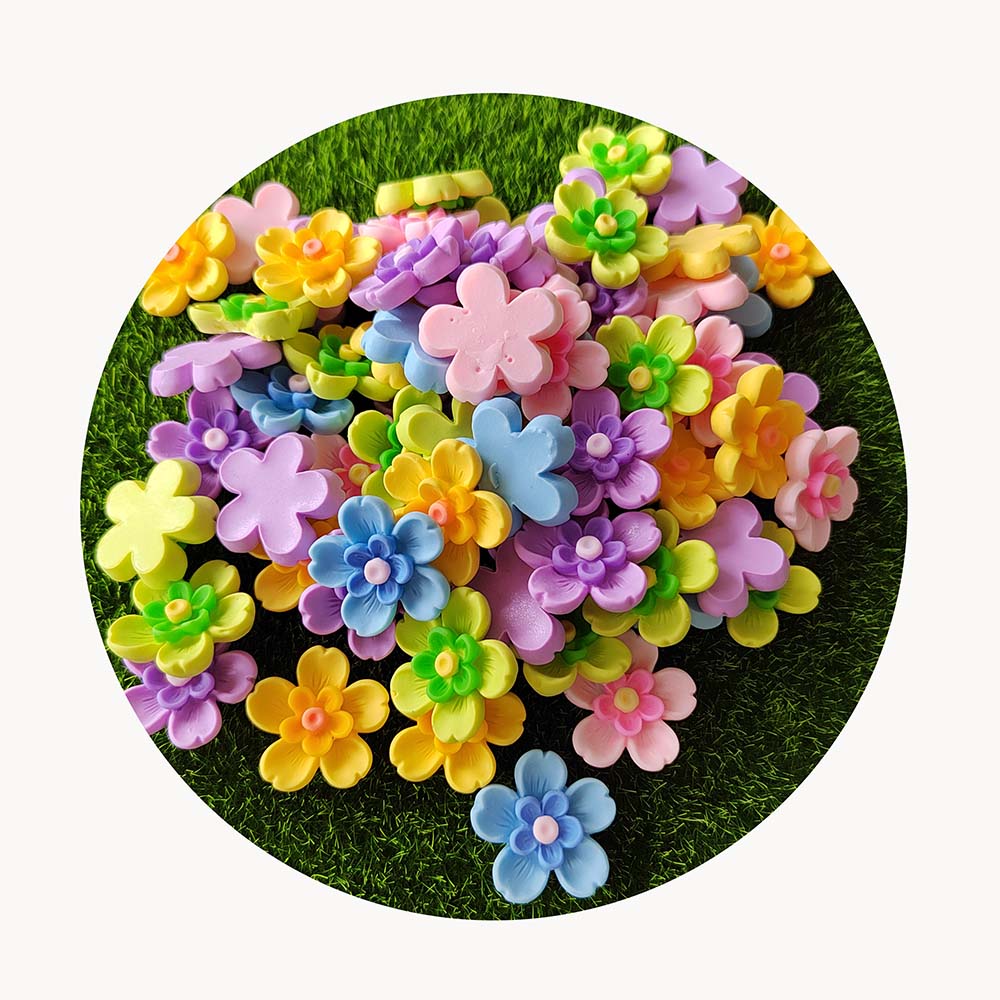 New Colorful 26mm Cute Mini Flowers Flat Back Resin Cabochons Scrapbooking DIY Jewelry Craft Decoration Accessories