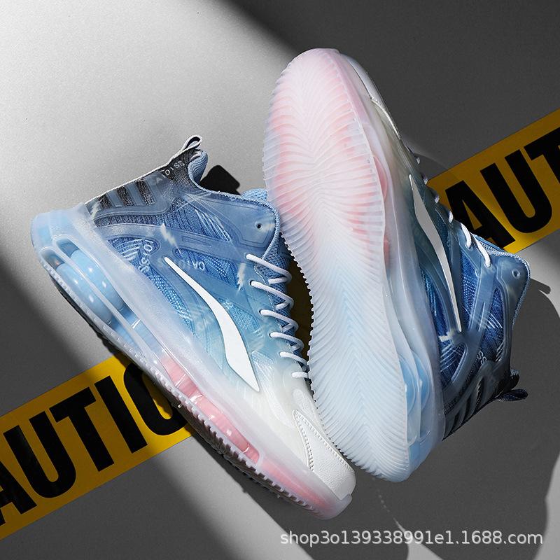 Runaway Shoes Students Winter High-top Velvet Sports Shoes Rotating Buckle Air Cushion Tide Shoes 45 Men's Shoes Fashion Casual Tide Shoes