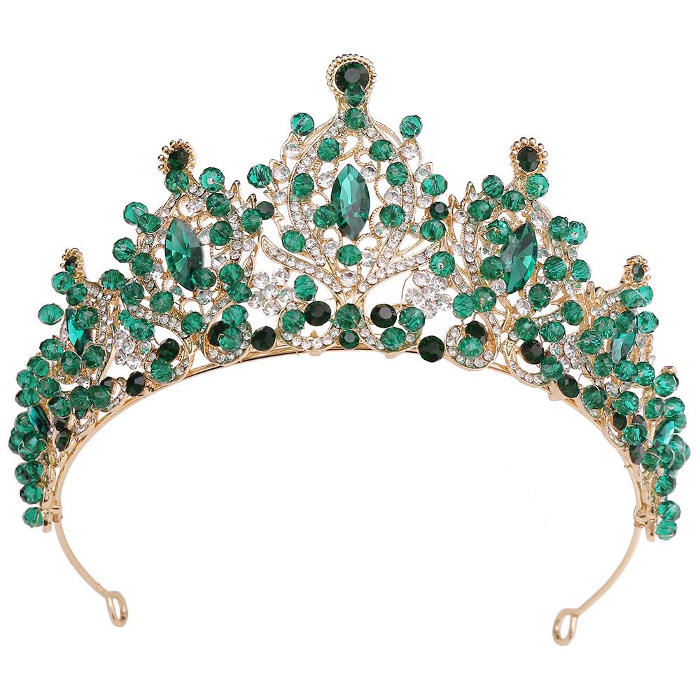 Новый барочный конкурс красоты свадебная корона сплав бисер кристалл свадебная повязка — фото 6