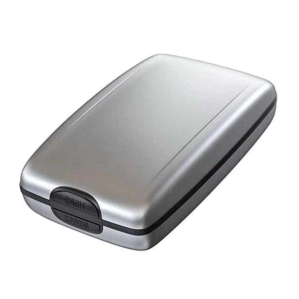 Aluminiowy Portfel Uchwyt na Karty Kredytowe Antykradzieżowy Aluminiowy Portfel Uchwyt na Wizytówki Wielofunkcyjny Blokujący RFID Twardy Pokrowiec Klips