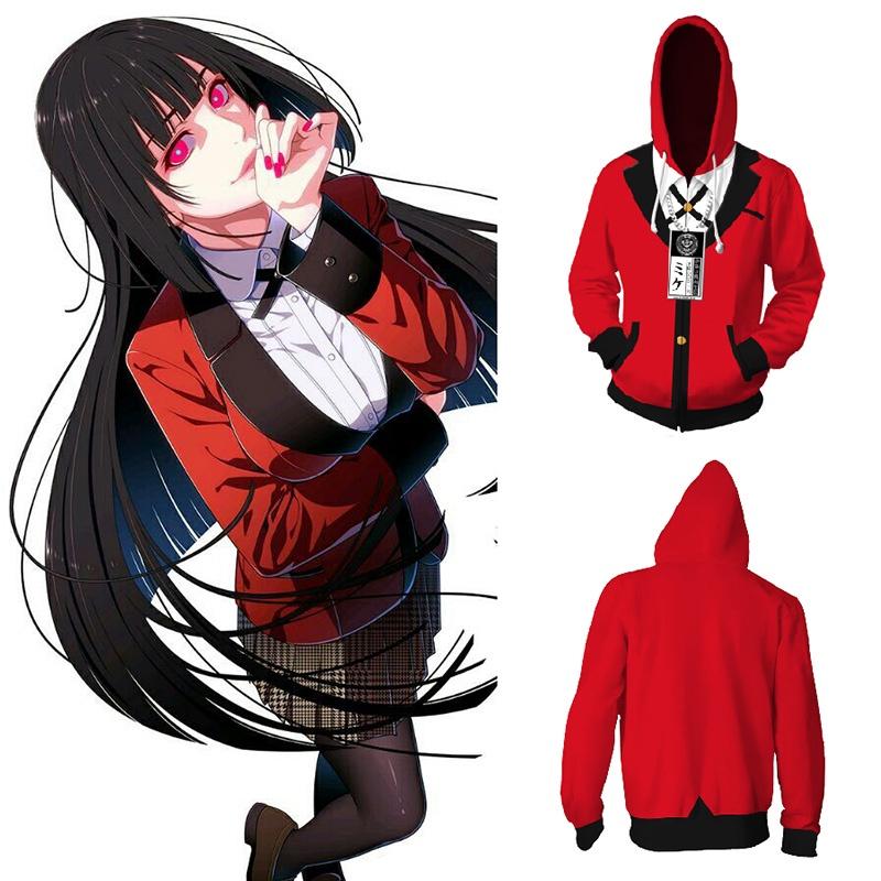 Jabami Yumeko Kakegurui Hoodie 3d Printed Hooded Sweatershirt Pullover Costume
