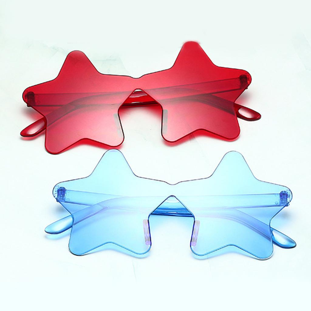 Occhiali da sole a forma di pentagramma Occhiali da sole a forma di stella Occhiali da sole senza montatura Occhiali a forma di stella Occhiali da sole a forma di stella Occhiali da sole piccoli Occhiali da sole da spiaggia
