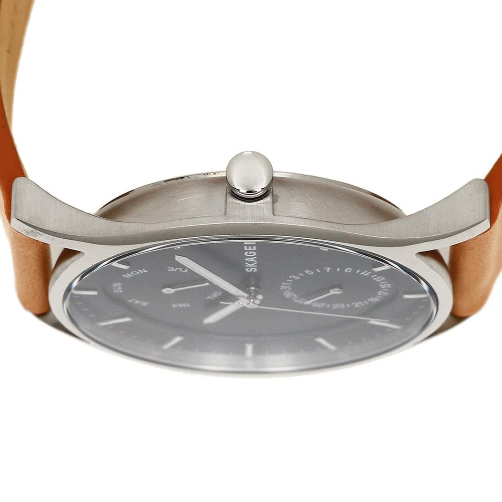 Skagen Men's Watch SKW6369 Navy Blue/Light Brown [Parallel Import]