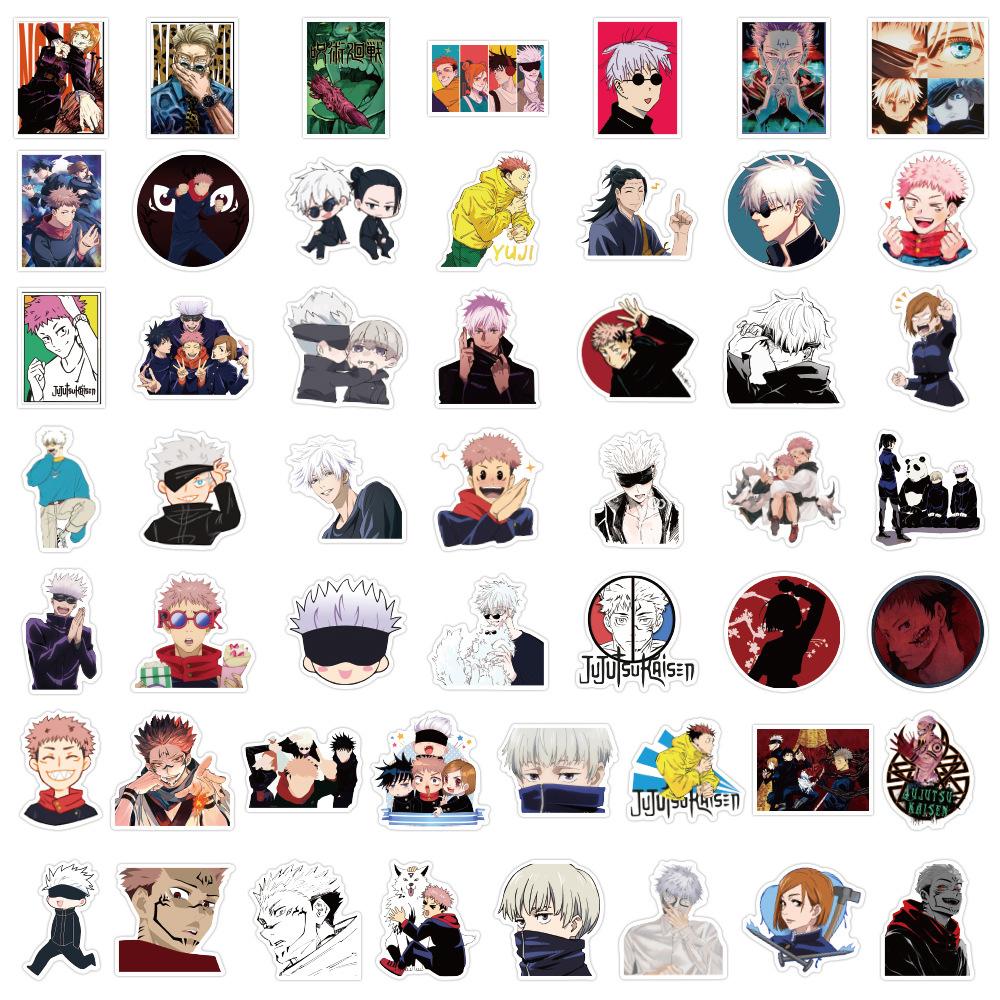 10/30/50/100pcs Cartoon Jujutsu Kaisen Stickers Japanese Anime Decals for Laptop Scrapbook Luggage Car Cool Graffiti Sticker Toy